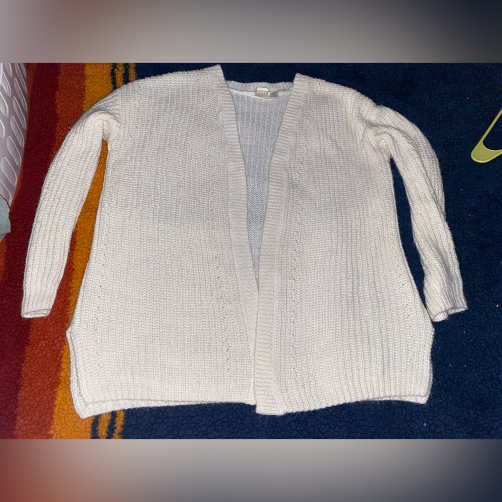 Roxy Off White Oversized Cardigan in size XS